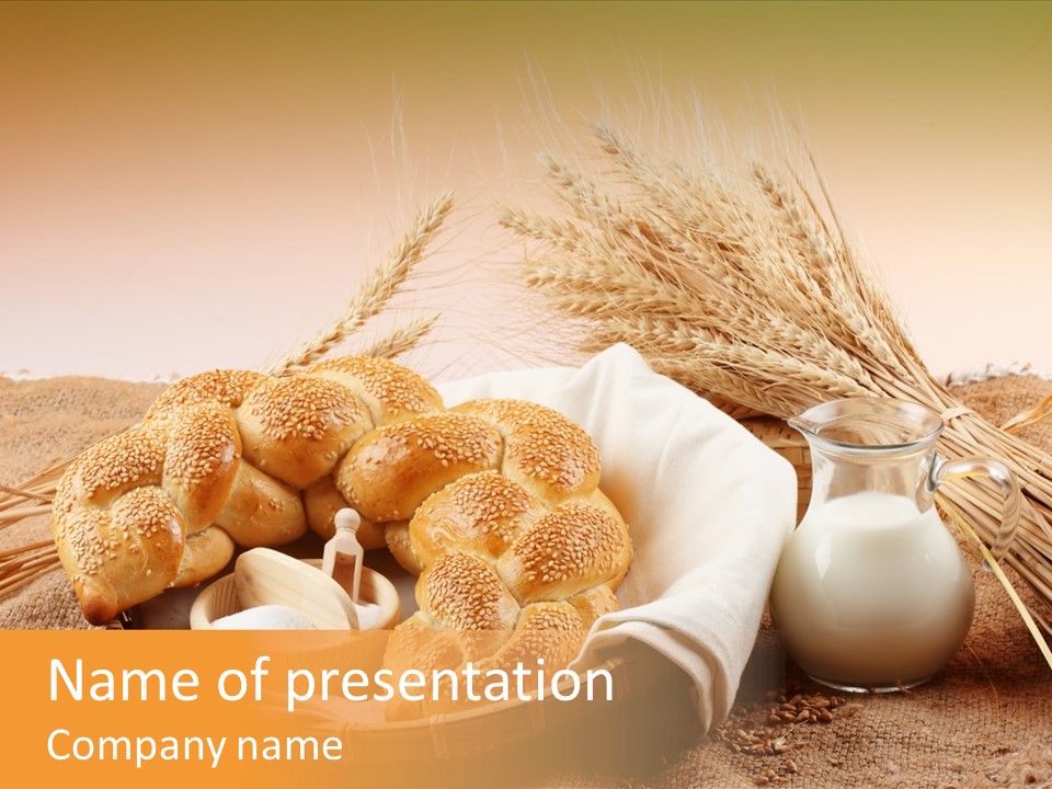 Wooden Bread Grain PowerPoint Template