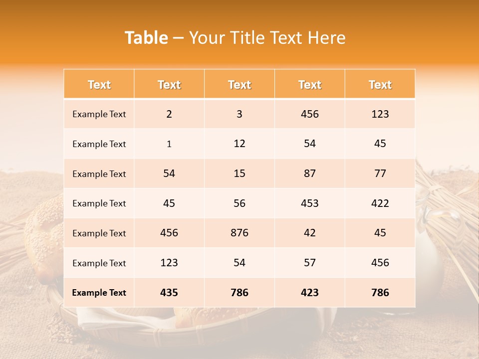 Wooden Bread Grain PowerPoint Template