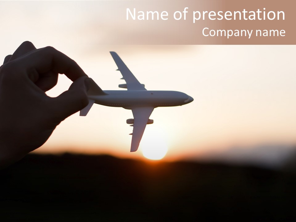 Paradise Airliner Huge PowerPoint Template