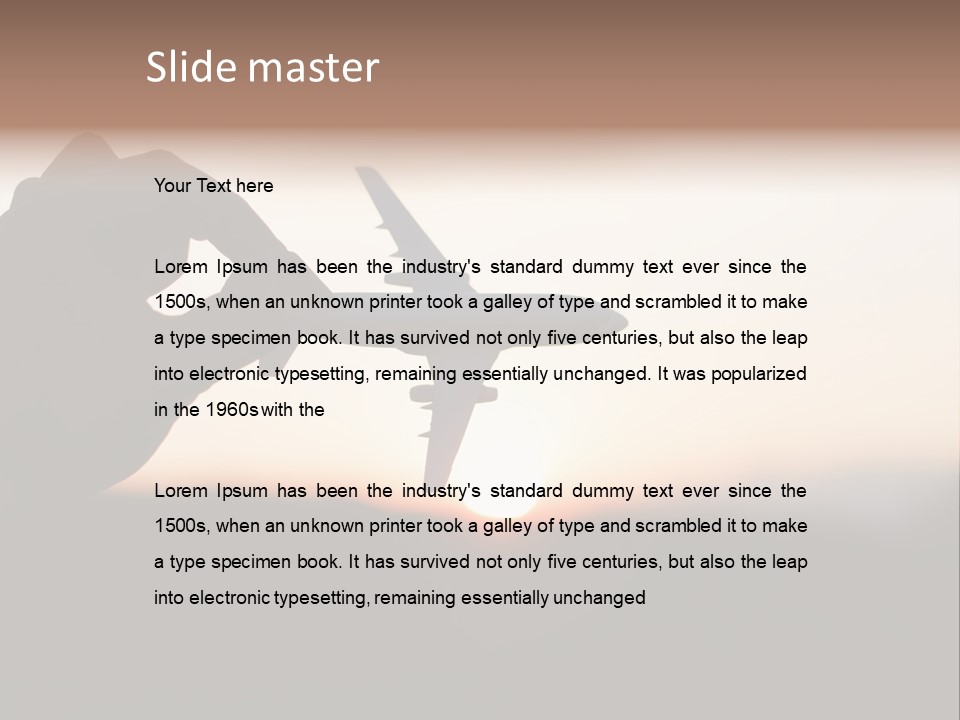 Paradise Airliner Huge PowerPoint Template