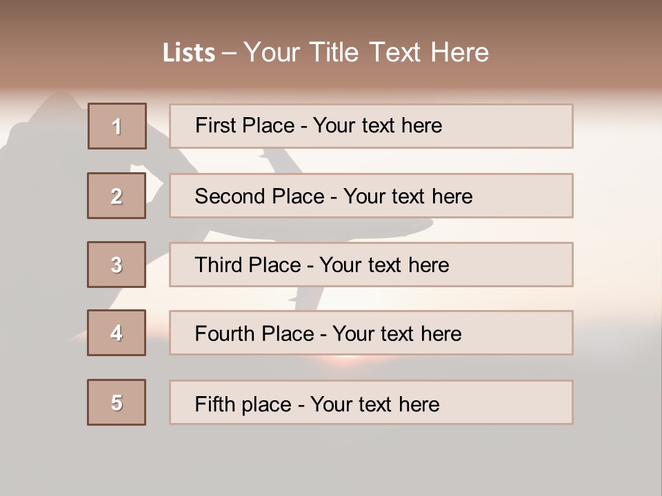 Paradise Airliner Huge PowerPoint Template