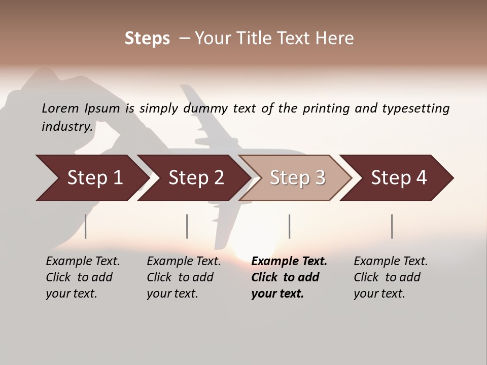 Paradise Airliner Huge PowerPoint Template