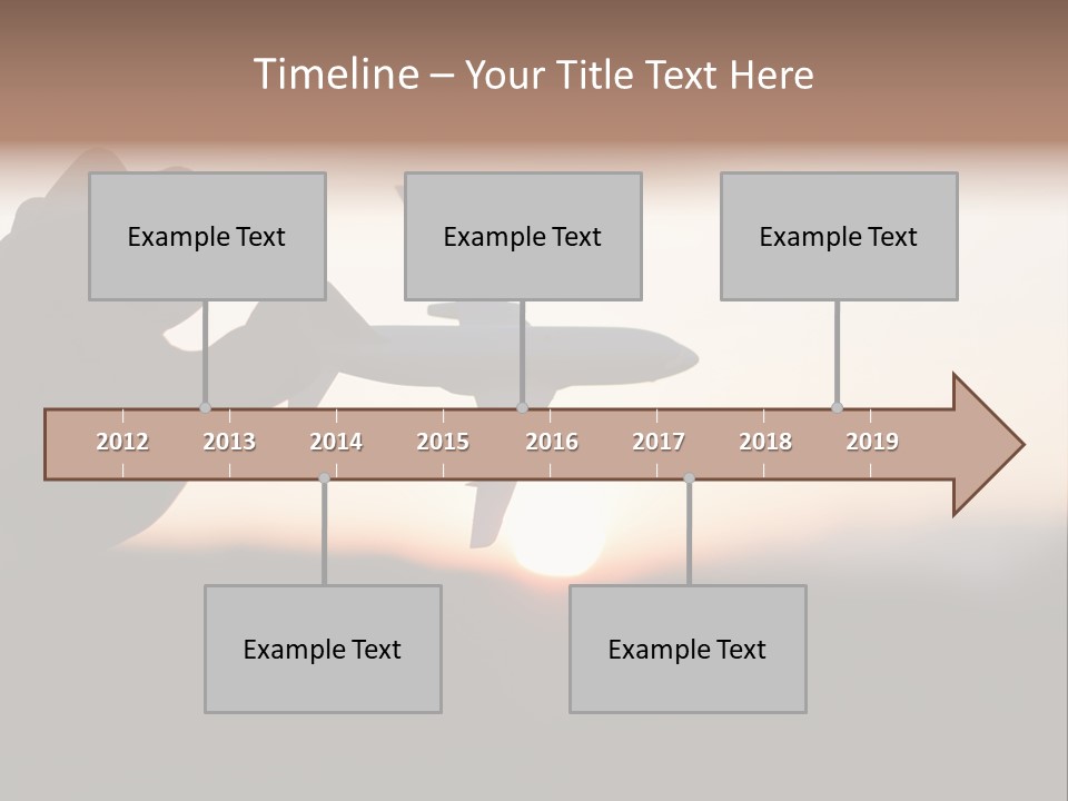 Paradise Airliner Huge PowerPoint Template