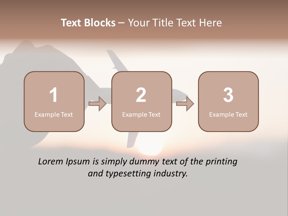 Paradise Airliner Huge PowerPoint Template