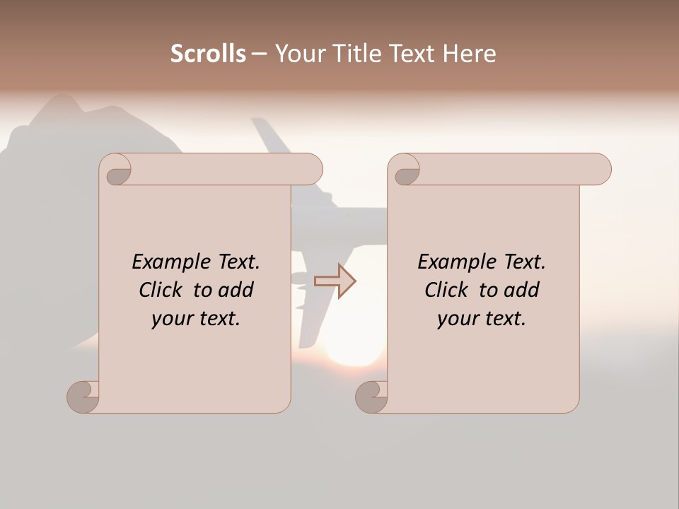 Paradise Airliner Huge PowerPoint Template