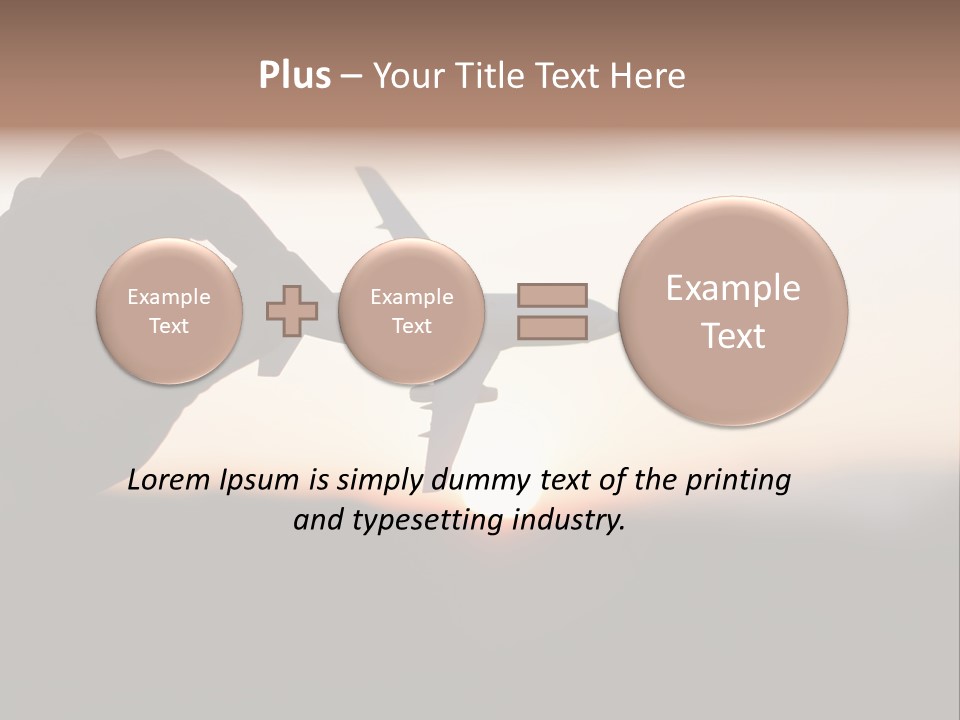Paradise Airliner Huge PowerPoint Template