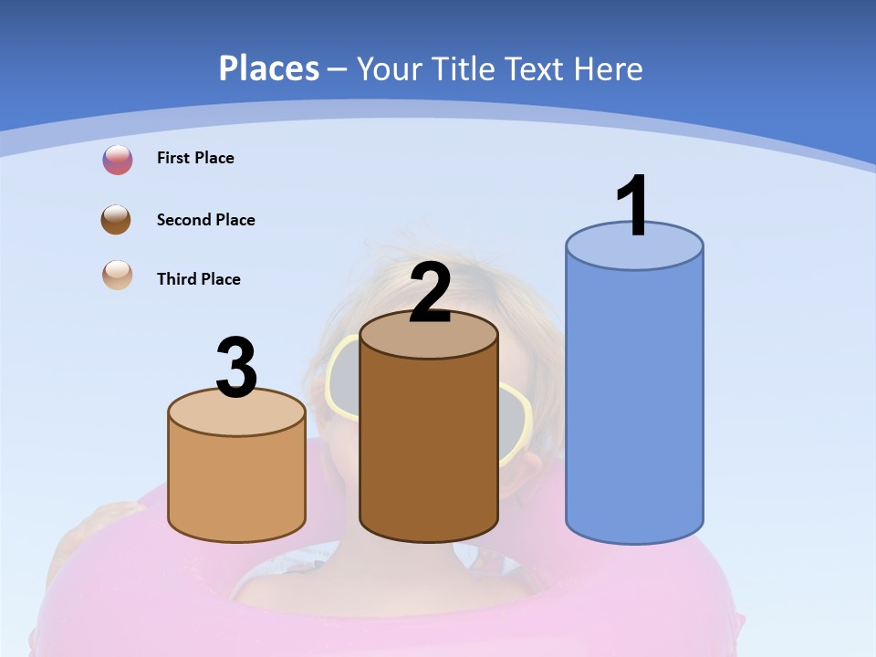 Posing Toy Blue PowerPoint Template