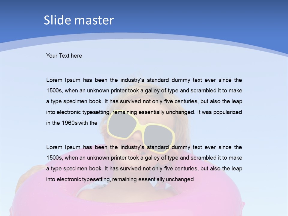 Posing Toy Blue PowerPoint Template