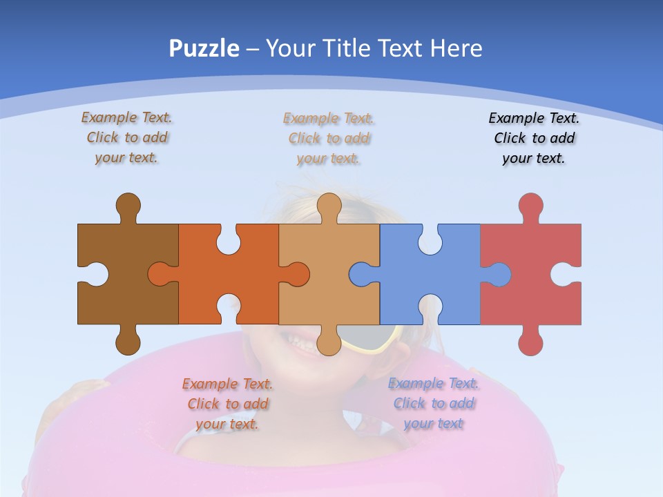 Posing Toy Blue PowerPoint Template