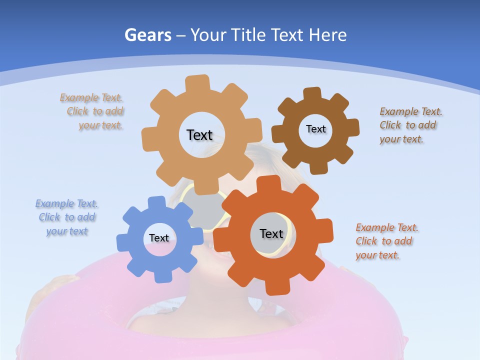 Posing Toy Blue PowerPoint Template