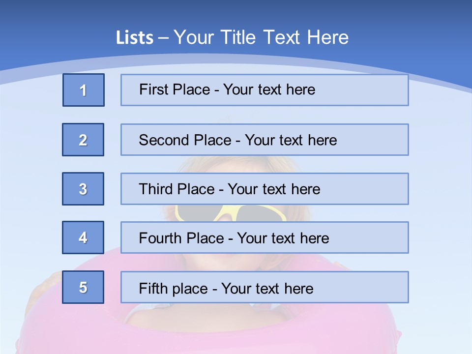 Posing Toy Blue PowerPoint Template