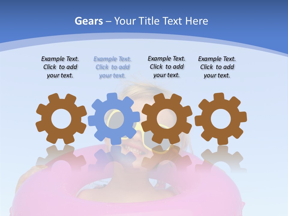 Posing Toy Blue PowerPoint Template