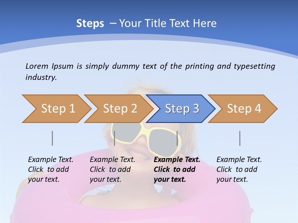 Posing Toy Blue PowerPoint Template