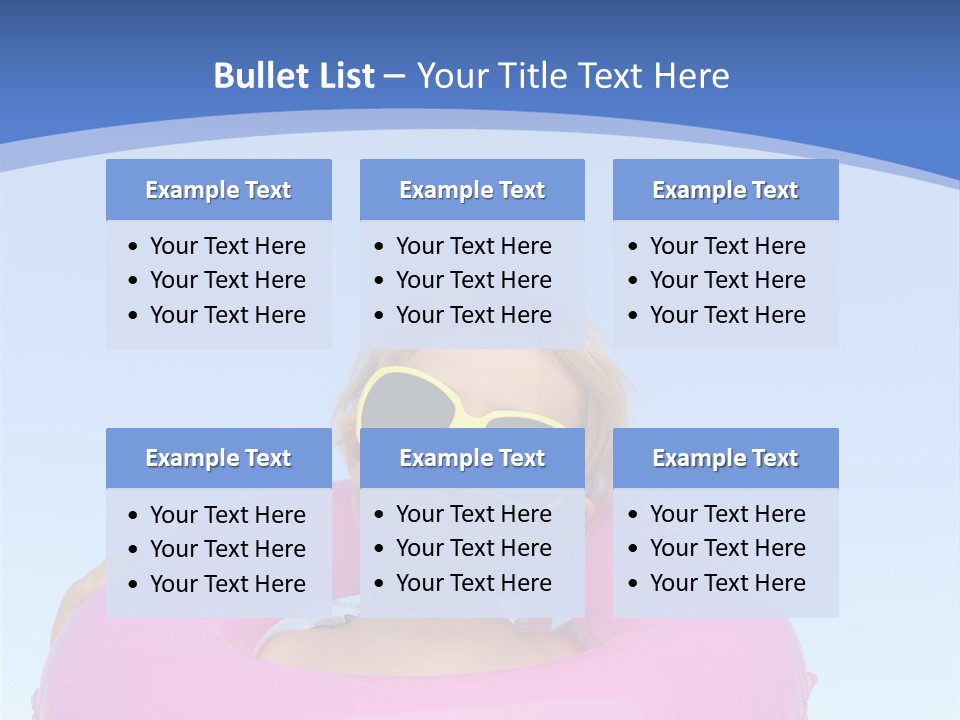 Posing Toy Blue PowerPoint Template