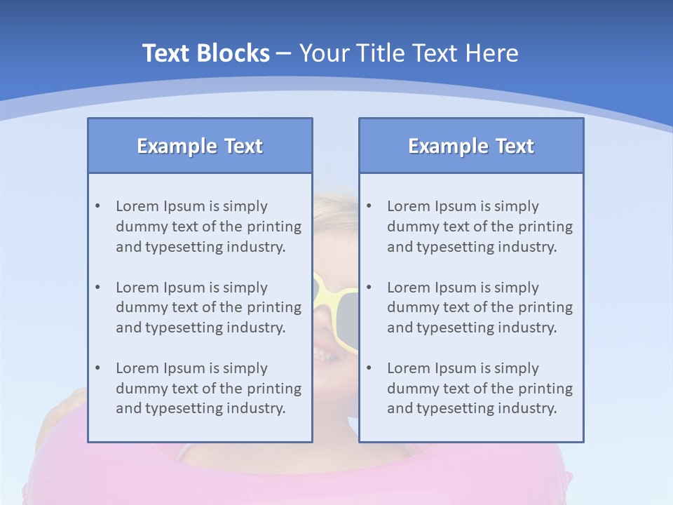 Posing Toy Blue PowerPoint Template