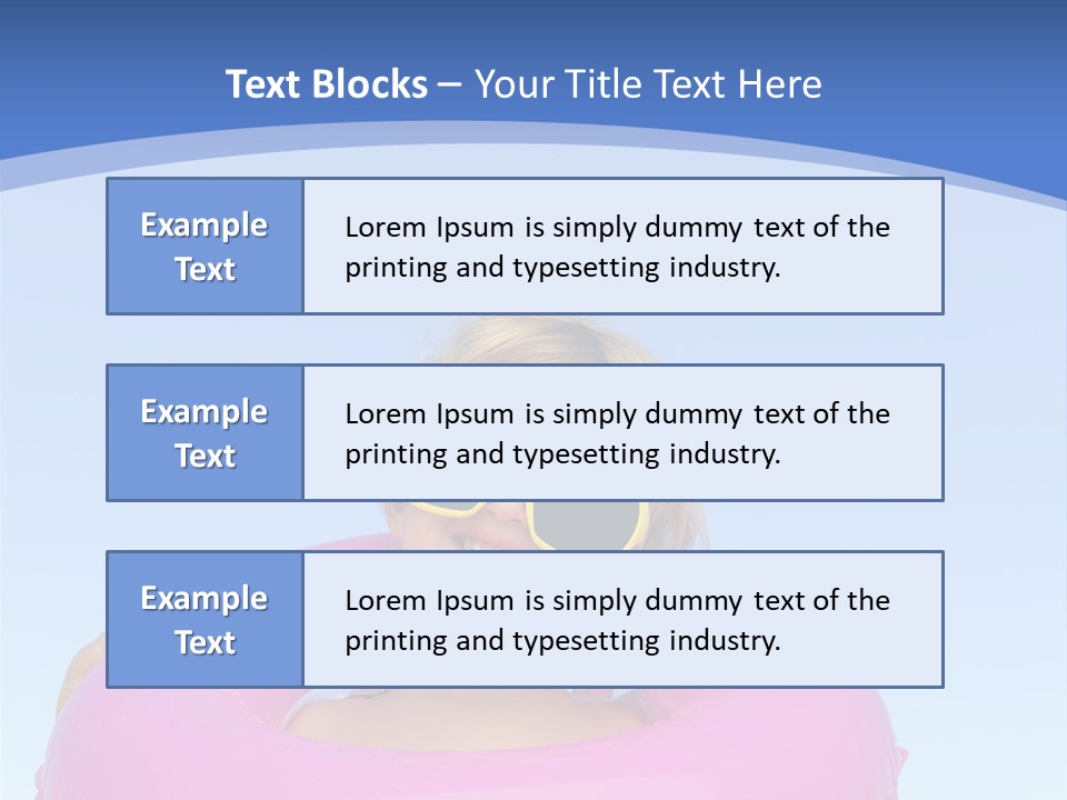 Posing Toy Blue PowerPoint Template
