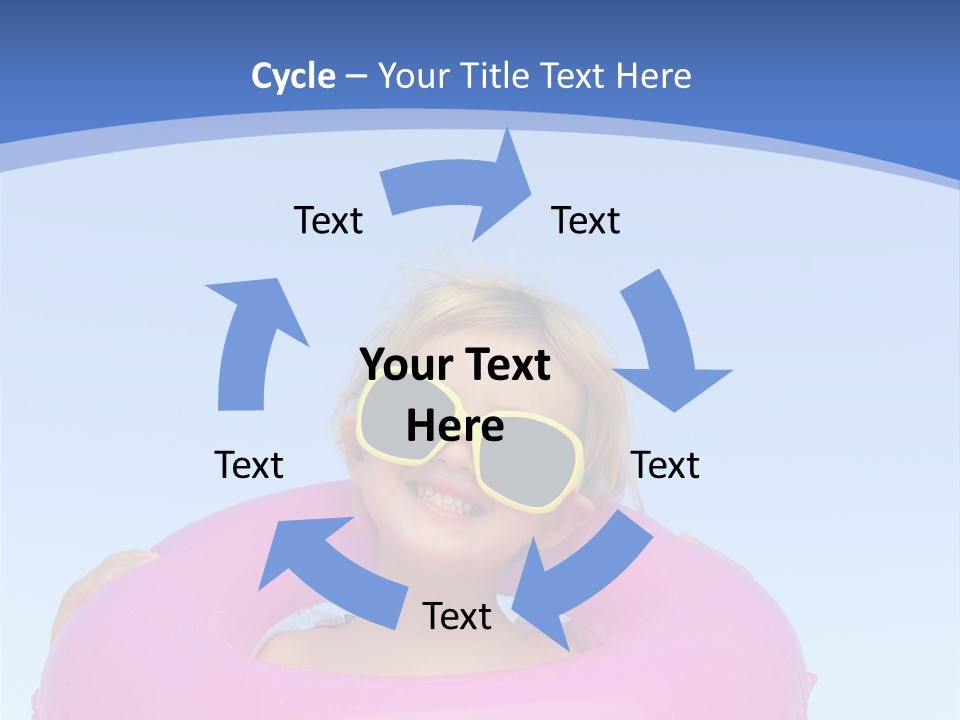 Posing Toy Blue PowerPoint Template