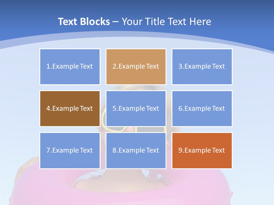 Posing Toy Blue PowerPoint Template