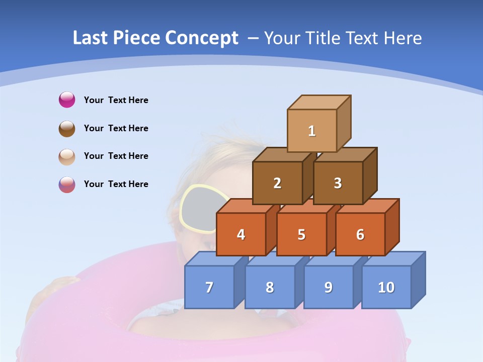 Posing Toy Blue PowerPoint Template