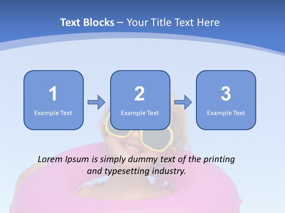 Posing Toy Blue PowerPoint Template