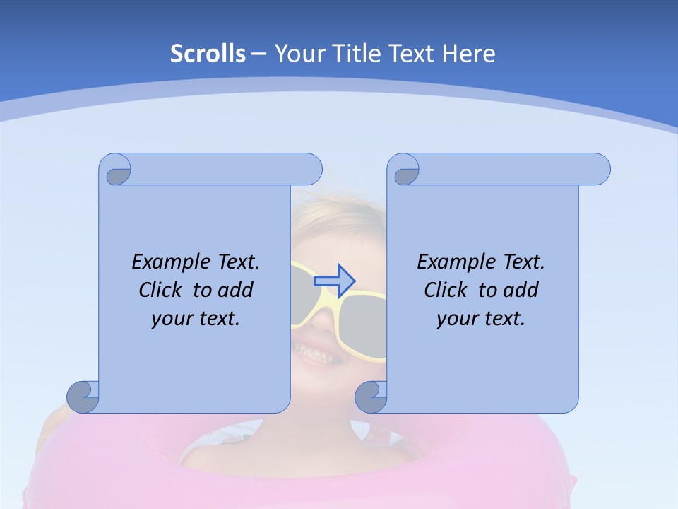 Posing Toy Blue PowerPoint Template