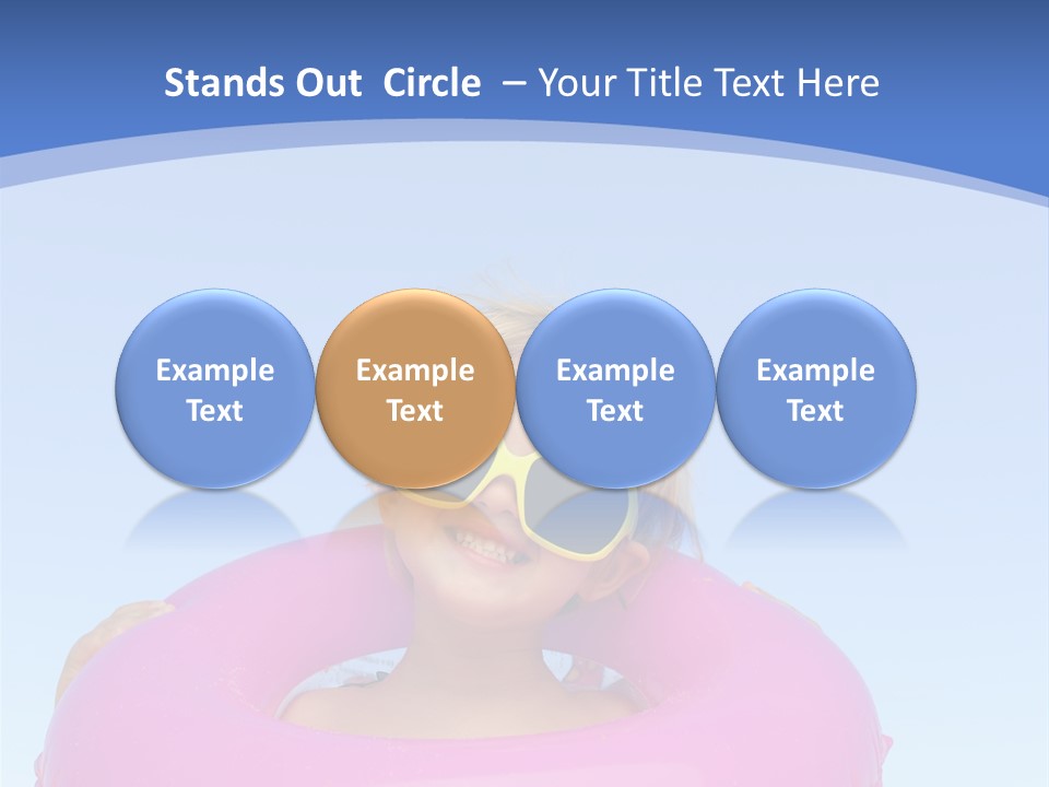 Posing Toy Blue PowerPoint Template