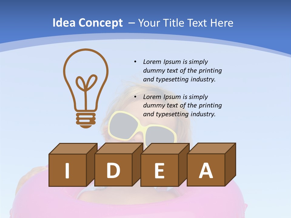 Posing Toy Blue PowerPoint Template