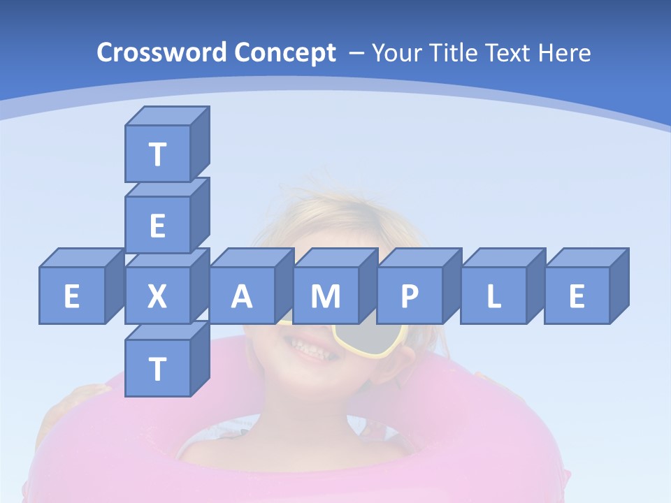 Posing Toy Blue PowerPoint Template