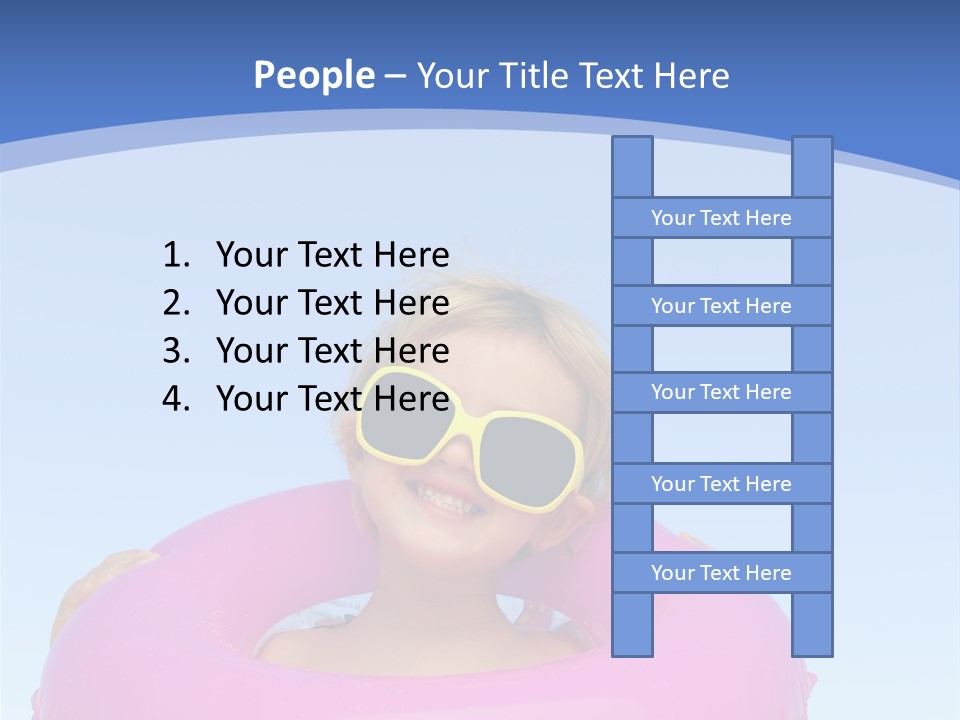 Posing Toy Blue PowerPoint Template