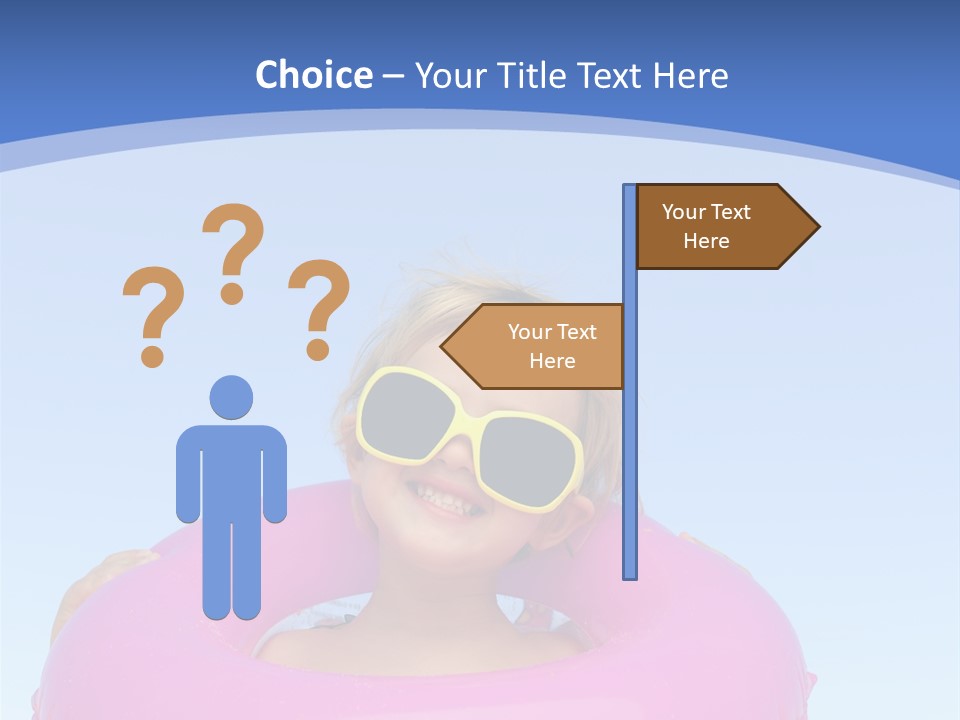 Posing Toy Blue PowerPoint Template