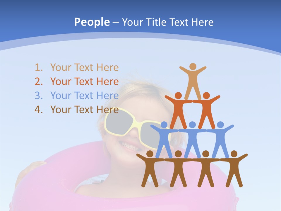 Posing Toy Blue PowerPoint Template