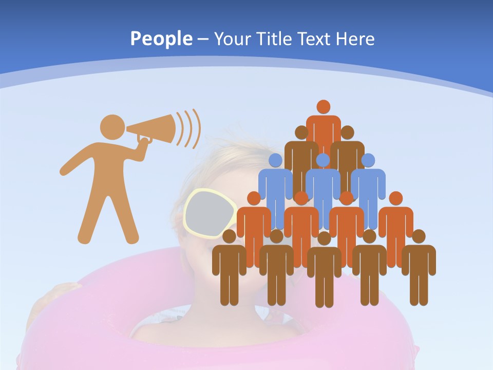 Posing Toy Blue PowerPoint Template