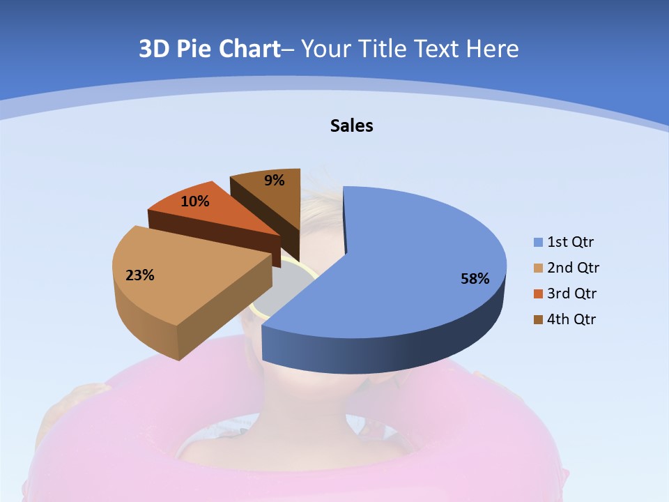 Posing Toy Blue PowerPoint Template