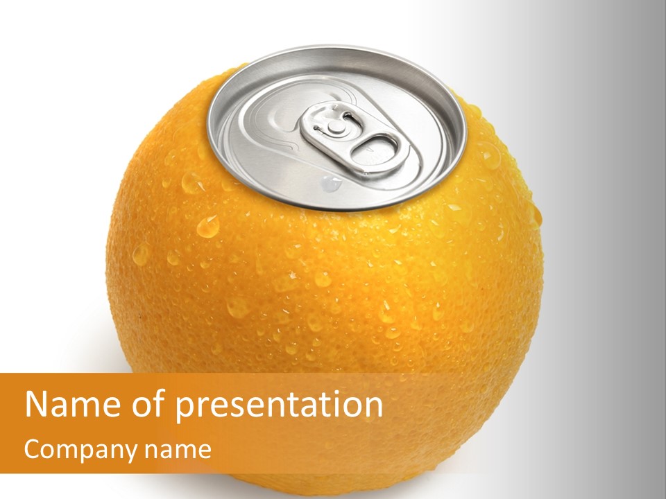 Canned Silver Yellow PowerPoint Template