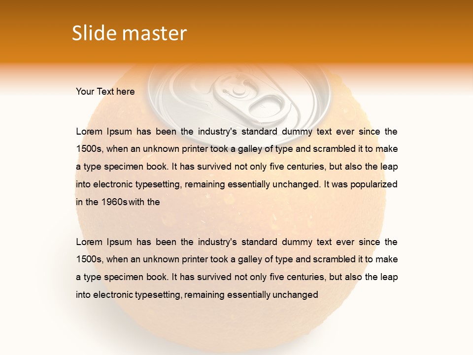 Canned Silver Yellow PowerPoint Template