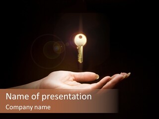 Room Golden Trade PowerPoint Template