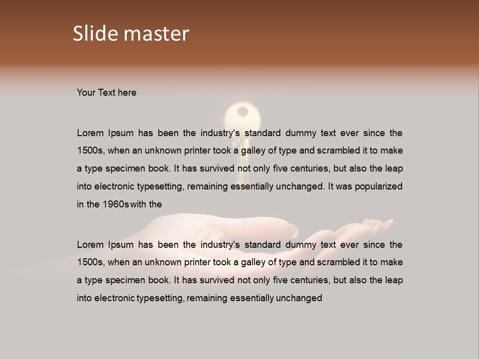 Room Golden Trade PowerPoint Template