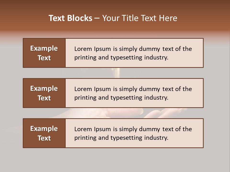 Room Golden Trade PowerPoint Template