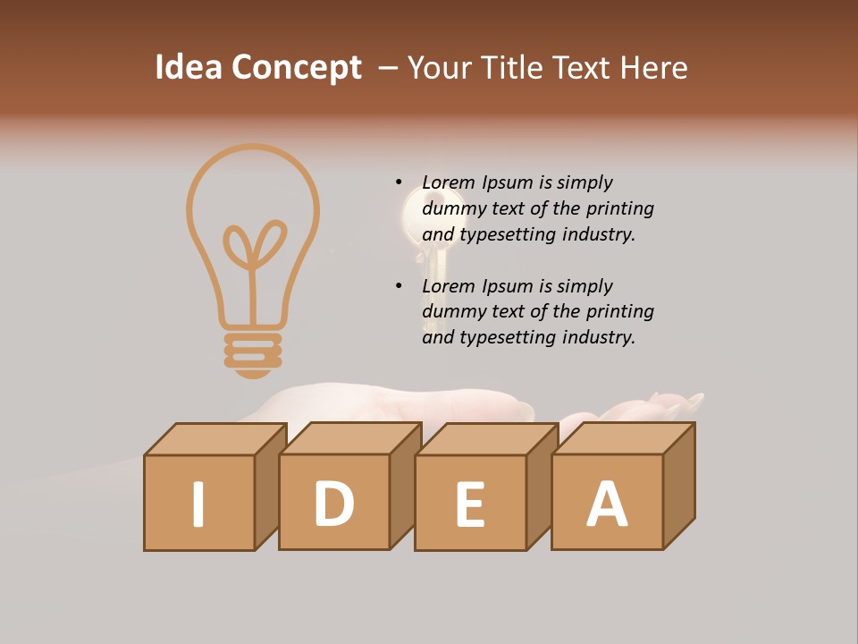 Room Golden Trade PowerPoint Template