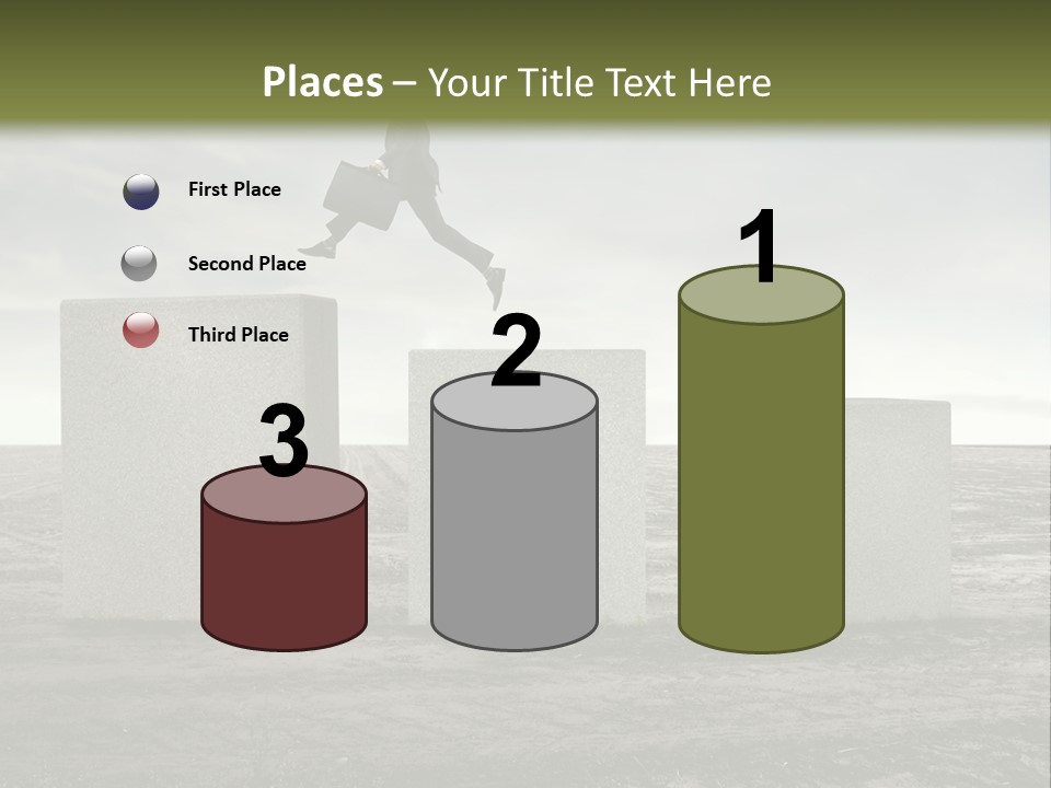 Man Run Stone PowerPoint Template