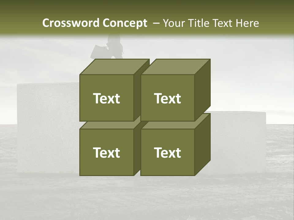 Man Run Stone PowerPoint Template