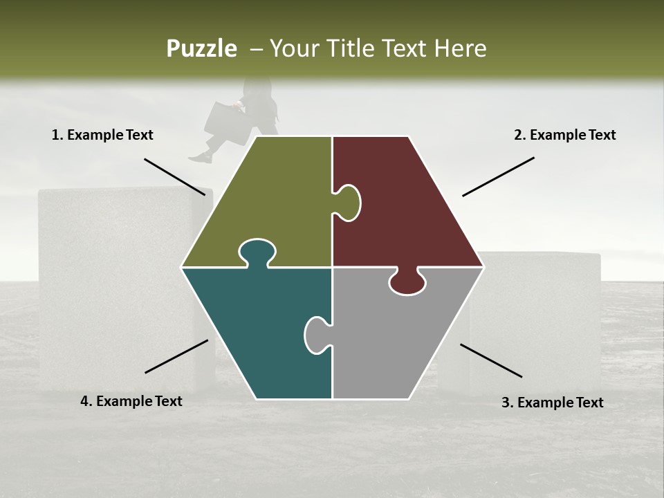 Man Run Stone PowerPoint Template