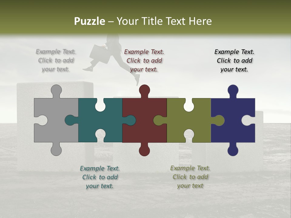 Man Run Stone PowerPoint Template