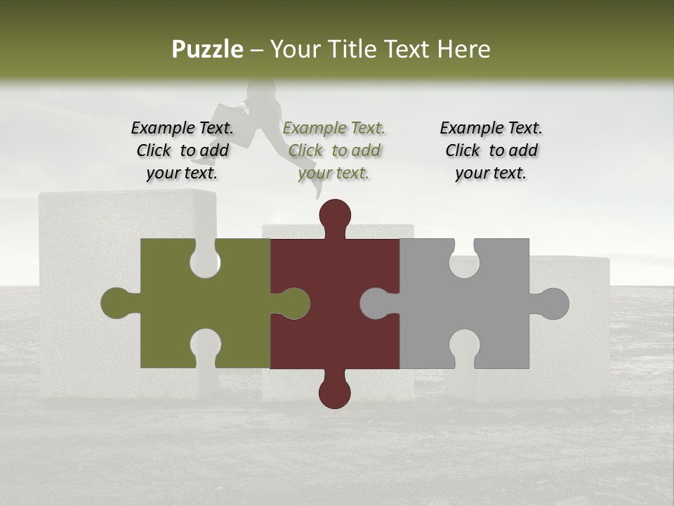 Man Run Stone PowerPoint Template