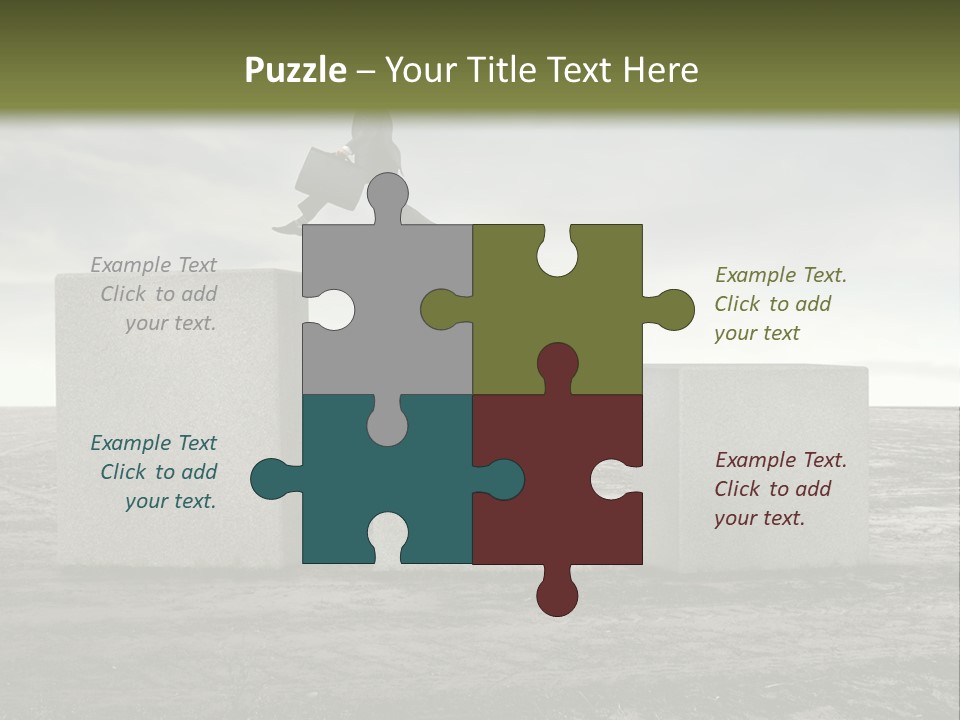 Man Run Stone PowerPoint Template