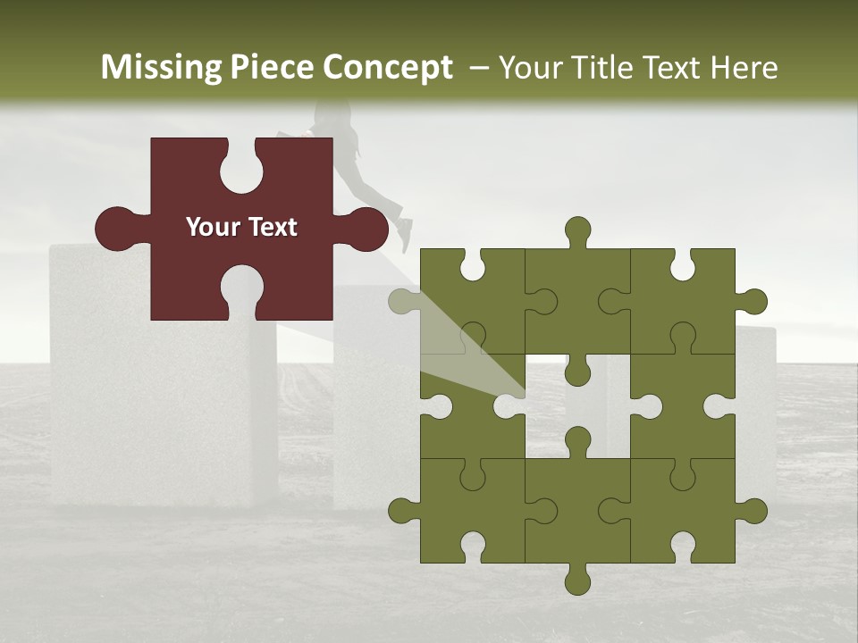 Man Run Stone PowerPoint Template