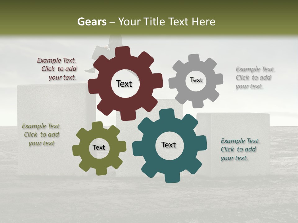 Man Run Stone PowerPoint Template