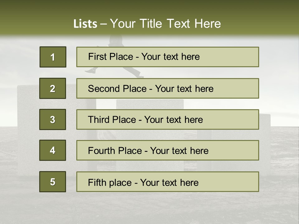 Man Run Stone PowerPoint Template