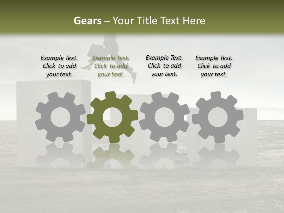 Man Run Stone PowerPoint Template