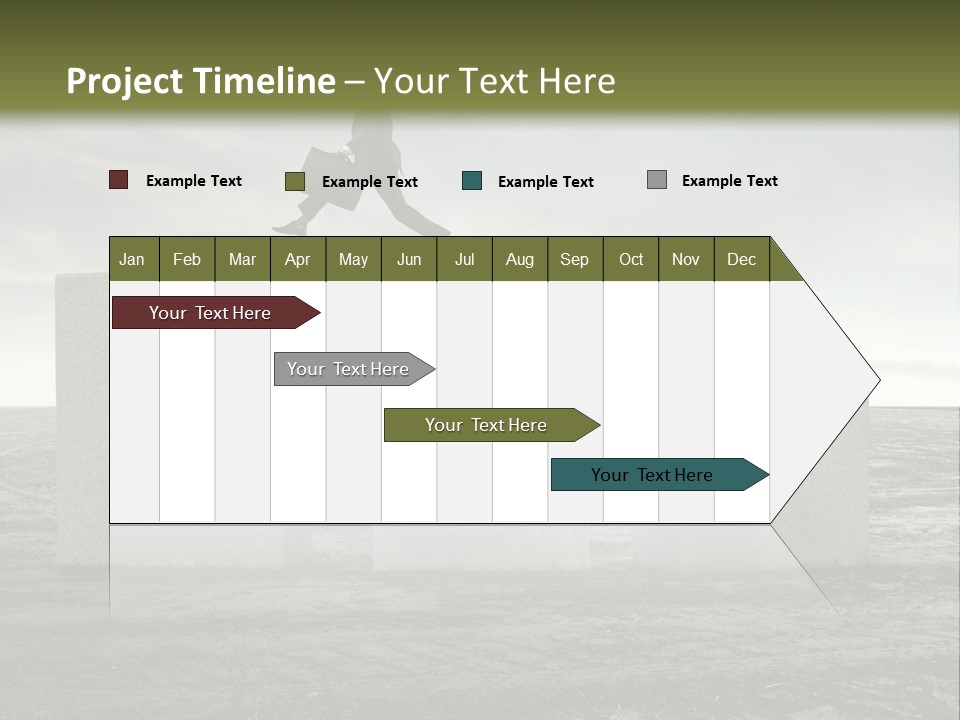 Man Run Stone PowerPoint Template